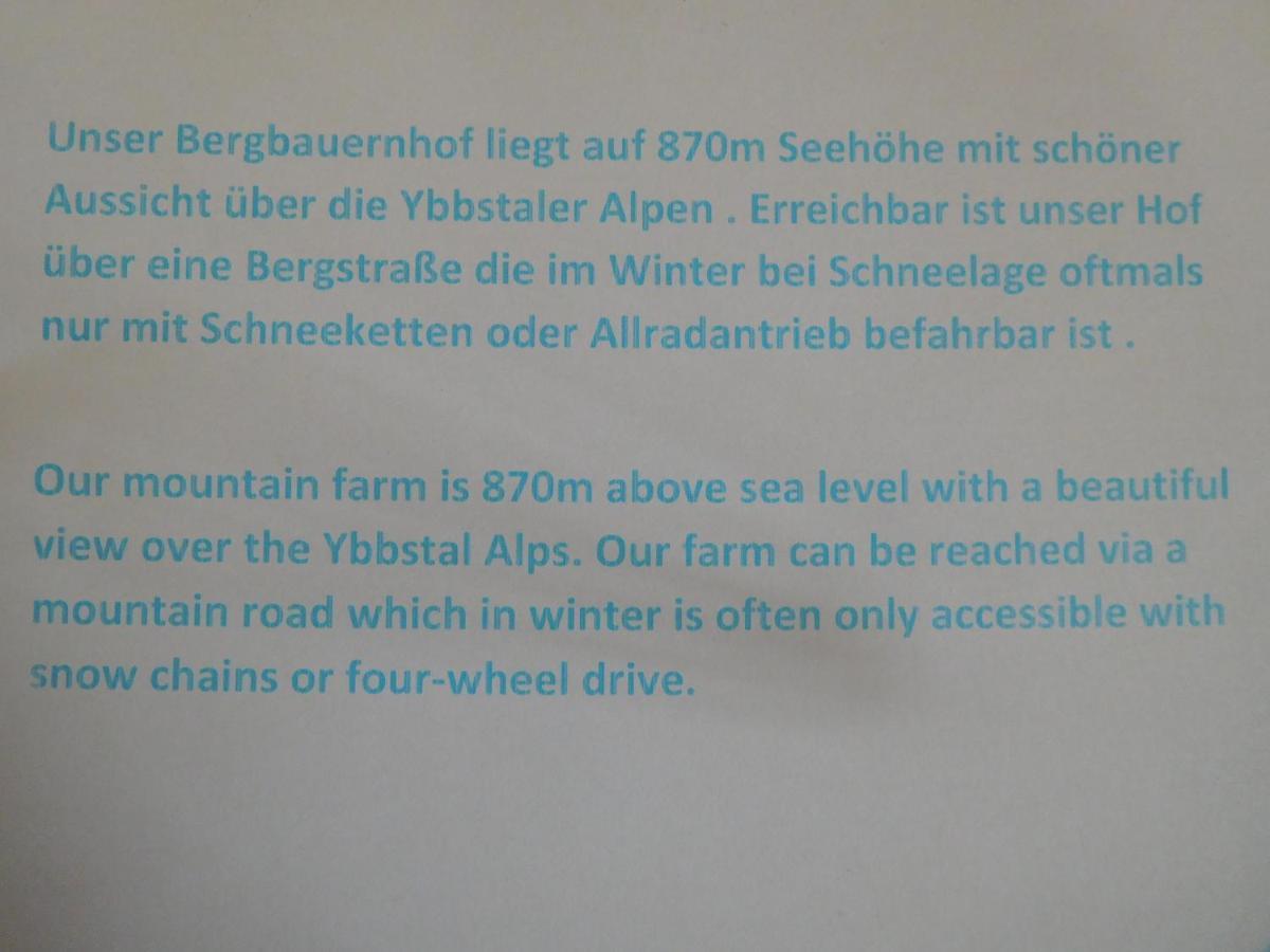 Urlaub Am Bauernhof Blamauer Koehr Göstling an der Ybbs Екстериор снимка